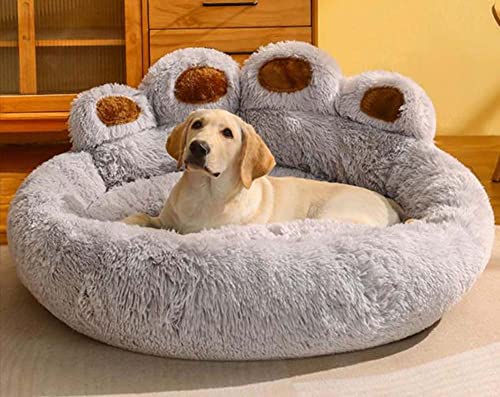 TongHa Hundebett, groß, waschbar, Haustiermöbel-Schutzbezug, bequemes Hundekissen, warme Hundematte, rutschfeste, beruhigende Matratze für mittelgroße Hunde von TongHa