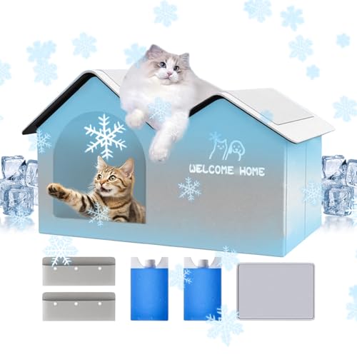 Kühlhaus für Katzen im Freien, Aluminiumfolie, Katzenkühlhaus mit Eisbeutel, reißfest, faltbar, für Haustiere, Kühlunterstand, Höhle, , Schatten für Hinterhof, Terrasse, , Reisen, Camping Kühlhaus für Katzen im Freien, Aluminiumfolie, Katzenkühlhaus mit Eisbeutel, reißfest, faltbar, für Haustiere, Kühlunterstand, Höhle, , Schatten für Hinterhof, Terrasse, , Reisen, Camping von Tongfer