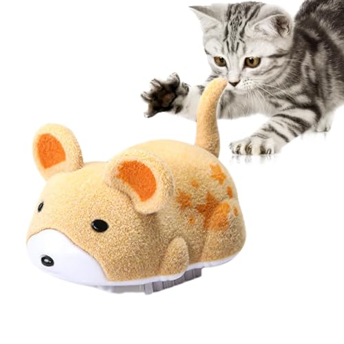 Quietschende Mäuse, Katzenspielzeug, Plüsch-Simulation, quietschendes Katzenspielzeug, Plüschstoff, Haustier-Übungsspielzeug für aktive Kätzchen und erwachsene Katzen von Tongfer