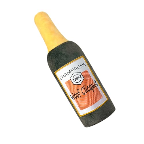 Quietschendes Spielzeug für Hunde, Weinflasche, interaktives Spiel, Plüsch-Kauspielzeug, für Welpen, Haustier-Training, Langeweile, , Spielen, Apportieren, Zahnen, geistige Stimulation von Tongfer