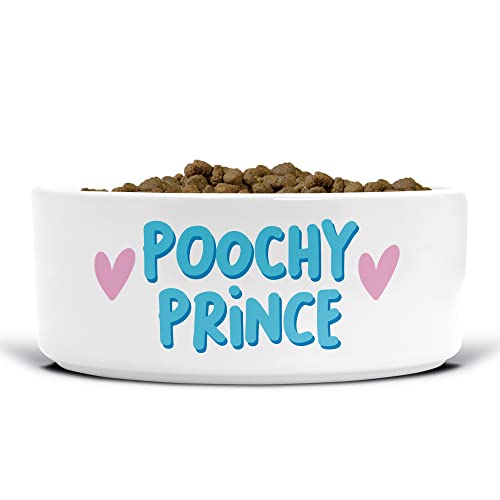 Funny Keramik Hundenapf - Futternapf - Futternapf - Wassernapf - Groß - Poochy Prince - 175 mm Durchmesser - DB70 von Tongue in Peach