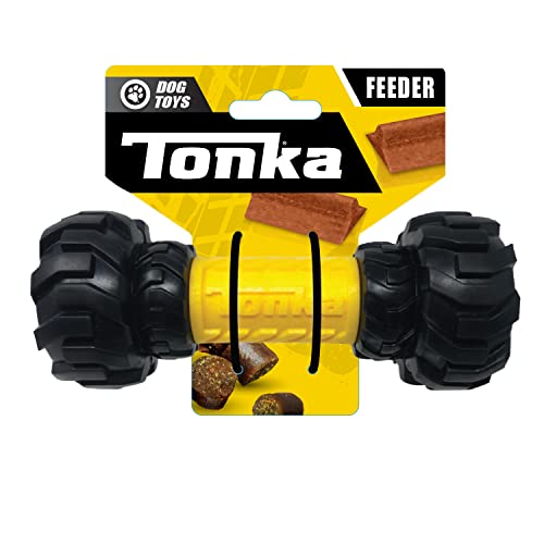 NERF Dog Axle Tread Hundespielzeug mit interaktivem Futterspender, leicht, langlebig und wasserabweisend, 17,8 cm, für mittelgroße Rassen, Einzeleinheit, gelb/schwarz NERF Dog Axle Tread Hundespielzeug mit interaktivem Futterspender, leicht, langlebig und wasserabweisend, 17,8 cm, für mittelgroße Rassen, Einzeleinheit, gelb/schwarz von Tonka