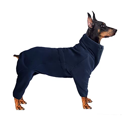 Hundejacke Winterweste Warm Jacken Hundemantel Winter warmer Fleece-Hundemantel für kaltes Wetter, gemütliche Welpenjacken, Schnallen, Schildkrötenkragen, Welpenhemden, Kleidung (Navy, XXL) von Tonsee Accessoire