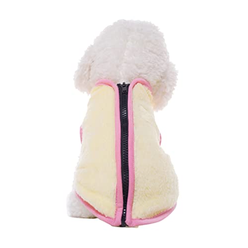 Hundepullover Haustier Hund Herbst/Winter Kleidung Warmer Samt Weich Hoher Kragen Reißverschluss Weste Haustier Kleidung Großer Hund Kleiner Hund Hundepullover Für Chihuahua (White, S) von Ewbob