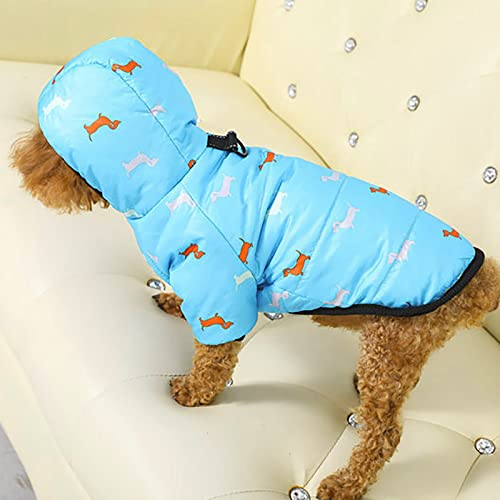 Hundepullover Hundemantel Fleece Hunde Herbst und Winter Teddy verdickte Baumwollkleidung Haustierkleidung kleine und mittelgroße Hundekleidung Hundebaumwollkleidung Hundewinterjacken (A, S) von Tonsee Accessoire