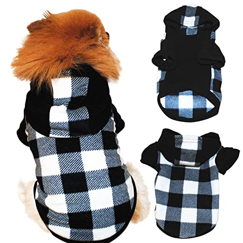 Hundepullover Kleine Hunde Hunde-Wintermantel Entendaunenjacke für kleine mittelgroße Hunde verdicken Hundemantel Windjacke Welpen-Winterkleidung für kaltes Wetter Hundemantel Mit Langen (Black, S) von Tonsee Accessoire