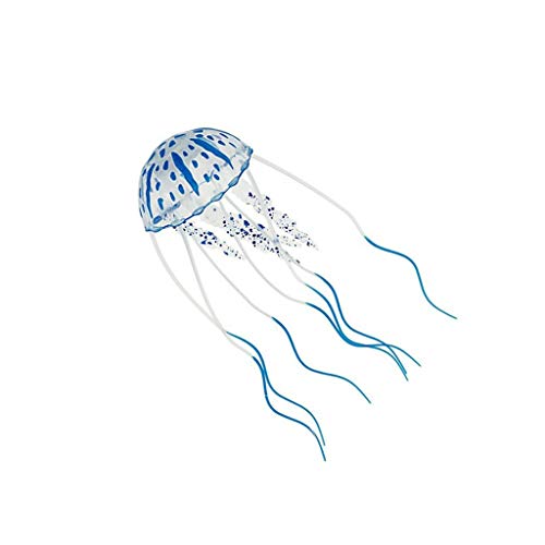 Tonsee Accessoire Aquarium fluoreszierend leuchtende Schönheit künstliche gefälschte Quallen Ornament Aquarium Aquarien Zubehör-41 (Blue, One Size) von Tonsee Accessoire
