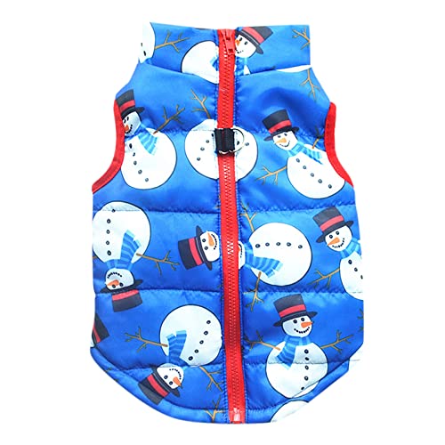 Tonsee Accessoire Herbst und Winter Weihnachten Schneeflocke Baumwolle Kleidung Haustierkleidung Prinzessin Tweeds Haustierkleidung Hundekleidung棉服 Hunde Regenmantel Camouflage (Blue-A, S) von Tonsee Accessoire