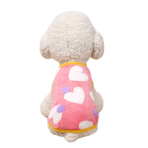 Tonsee Accessoire Hund Pullover Welpen-T-Shirt Warm Pullover Haustier Haustier und Druck Büste Hund Leopard Kleidung Produkt Winter Heimtierbedarf Hundepullover Für Kleine Hunde (Pink, XL) von Tonsee Accessoire