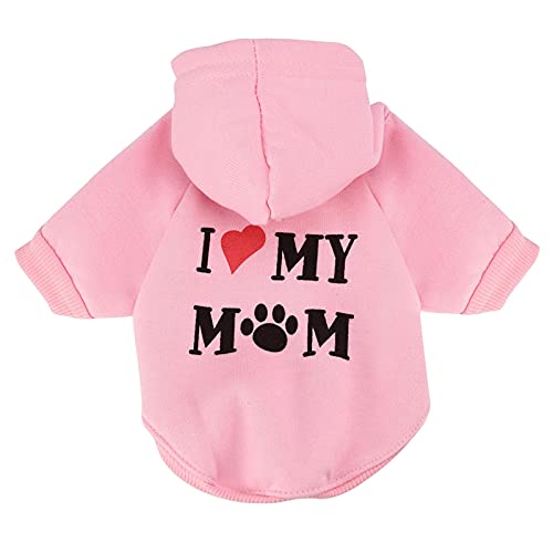 Tonsee Accessoire Hunde Hoodie kleine Eine Baumwollmischung mit Kapuzenpulli auf dem Top Das tägliche Leben Kleiner Hund Strickpullover Hunde von Tonsee Accessoire