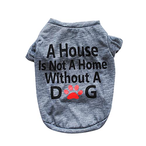 Tonsee Accessoire Hunde Pullover Hunde Kleidung Hoodie Wollpullover Sommer dünne kurzärmelige Haustierkleidung für große, mittlere und kleine Hunde Hundemantel Rückenlänge 60 cm von Tonsee Accessoire