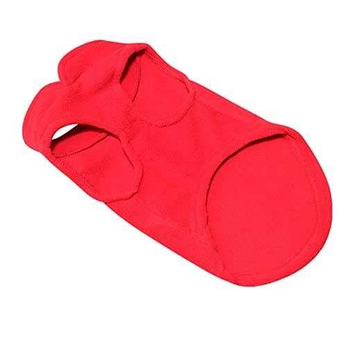 Tonsee Accessoire Hundejacke Test 1 Stück Hundepullover Winter-Haustier-Kleidung Hunde-Outfit weicher Katzen-Pullover Hunde-Sweatshirt für kleine Hunde-Welpen-Katzen Hundepullover Geschirr (Red, L) von Dttra