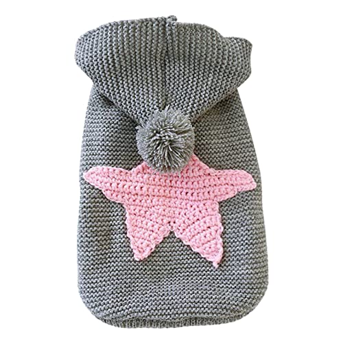 Tonsee Accessoire Hundekostüm Mantel Hundejacke Winter Warme Hundekleidung Welpenjacke Mantel Kleine und Mittelgroße Hunde Kapuzenstrickpullover Haustierkleidung Regenmäntel Hunde (A, XS) von Tonsee Accessoire