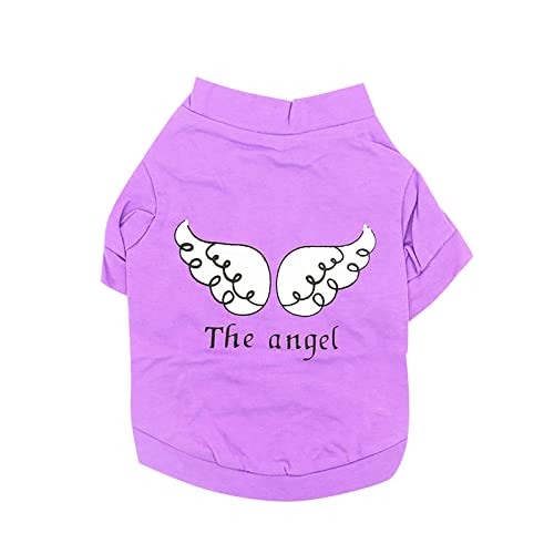 Tonsee Accessoire Hundepullover Katzenpullover Haustier Pullover für Katzen Hund Sommer dünne kurzärmelige Haustierkleidung für große, mittlere und kleine Hunde Hundemantel Winter Mit (Purple, L) Tonsee Accessoire Hundepullover Katzenpullover Haustier Pullover für Katzen Hund Sommer dünne kurzärmelige Haustierkleidung für große, mittlere und kleine Hunde Hundemantel Winter Mit (Purple, L) von Tonsee Accessoire