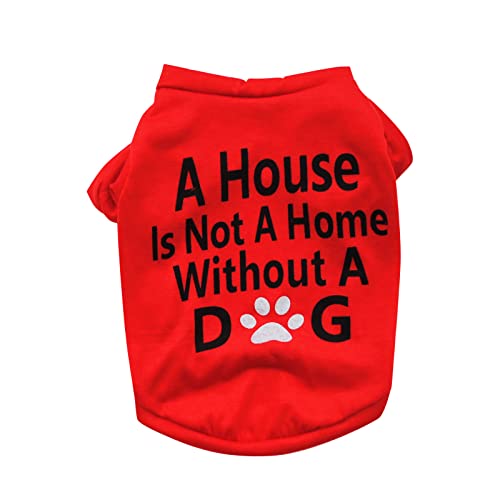 Tonsee Accessoire Hundepullover Kleine Hunde Sommer dünne kurzärmelige Haustierkleidung für große, mittlere und kleine Hunde Winterjacken Für Chihuahuas (Red, L) von Tonsee Accessoire