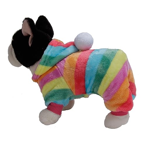 Tonsee Accessoire Rollkragen Pullover Hunde-Kleidung, 4 Beinabnutzungsknöpfe, Regenbogen-Stern, Punkt, Bedruckt, warme Winter-Oberbekleidung mit Kapuze Hundejacke Windhund (Camouflage, M) von Tonsee Accessoire