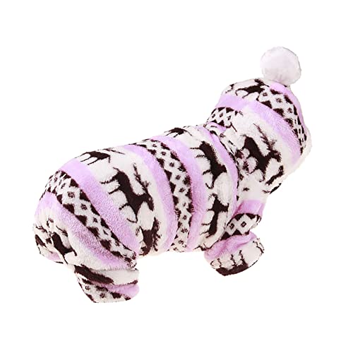 Tonsee Accessoire Weihnachten Hund Kleidung für kleine Hunde Santa Hund Kostüm Haustier-Kleidung-Kleidung-Winter-Hundekleidung Fawn-Fleece-Hundekleidung Hundepullover Gestrickt Kaufen (Purple-D, M) von Tonsee Accessoire