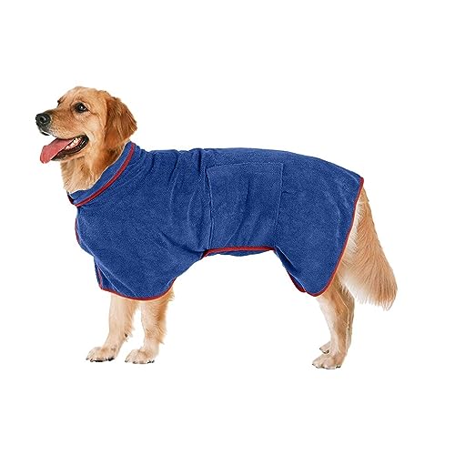 Welpen Jacken Warm Katze Super schnell trocknendes Badetuch für Hunde und Katzen. Einfach anzubringendes Handtuch zum Trocknen Ihres Haustiers nach einem Bad oder Schwimmen Hundepullover (Blau, S) von Tonsee Accessoire