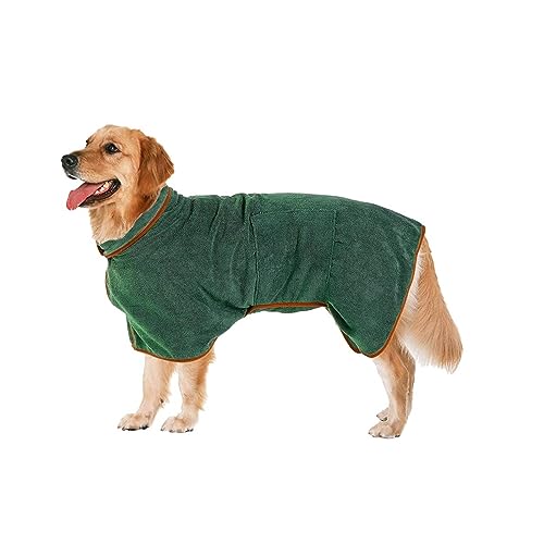 Welpen Jacken Warm Katze Super schnell trocknendes Badetuch für Hunde und Katzen. Einfach anzubringendes Handtuch zum Trocknen Ihres Haustiers nach einem Bad oder Schwimmen Hundepullover (Grün, XS) von Tonsee Accessoire