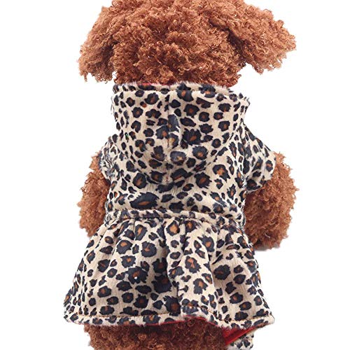 Tonsee Haustierkleidung Haustier Hund Kleid Pullover Mode T-Shirt Frühling Sommer Kleidung Leopard Hoodie Sweatshirt Welpen Weiche Bequem Kostüme für Haustiere Welpen Kleine Große Hunde (S, Braun) Tonsee Haustierkleidung Haustier Hund Kleid Pullover Mode T-Shirt Frühling Sommer Kleidung Leopard Hoodie Sweatshirt Welpen Weiche Bequem Kostüme für Haustiere Welpen Kleine Große Hunde (S, Braun) von Tonsee Haustier