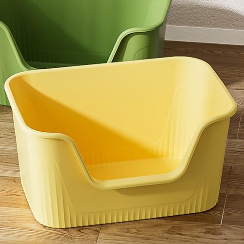 Große Katzentoilette, Spritzwassergeschützt, Rillendesign, Antihaftbeschichtet und Leicht zu Reinigen, Stilvolles Aussehen, Große Katzentoilette mit Hohen Seiten für Große Katzen Große Katzentoilette, Spritzwassergeschützt, Rillendesign, Antihaftbeschichtet und Leicht zu Reinigen, Stilvolles Aussehen, Große Katzentoilette mit Hohen Seiten für Große Katzen von Tonysa