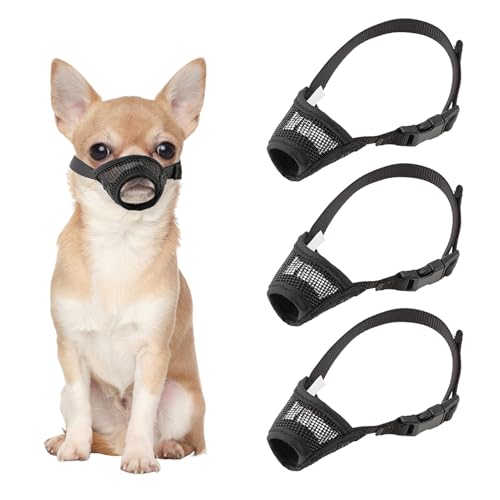 Maulkorb für kleine, mittelgroße und große Hunde, trinkbarer, atmungsaktiver Mundschutz, verstellbarer Gurt, weicher Maulkorb für Hunde, um Beißen und Kauen zu verhindern, Luftnetz-Maulkörbe zum Maulkorb für kleine, mittelgroße und große Hunde, trinkbarer, atmungsaktiver Mundschutz, verstellbarer Gurt, weicher Maulkorb für Hunde, um Beißen und Kauen zu verhindern, Luftnetz-Maulkörbe zum von Tookie