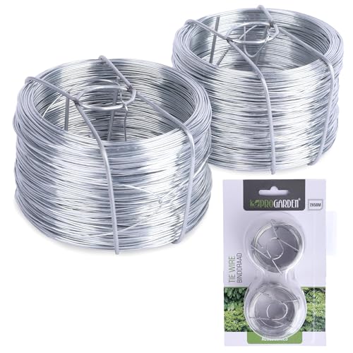 2x50m Pflanzen-Bindedraht Silber – Blumendraht zum Basteln, flexibler Pflanzendraht für Gartenarbeit, Pflanzenstütze & Rankhilfe, robuster Bindedraht für Kletterpflanzen & Blumen, ideal für DIY & Deko von Tool & Tree