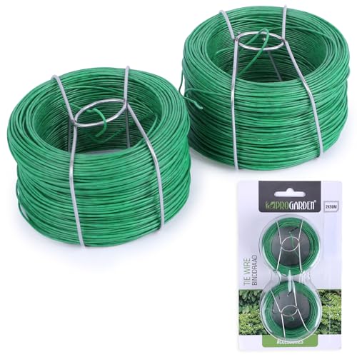 2x50m Pflanzen-Bindedraht Grün – Ø 0,7 mm Blumendraht zum Basteln, flexibler Pflanzendraht für Gartenarbeit, Pflanzenstütze & Rankhilfe, robuster Bindedraht für Kletterpflanzen & Blumen, DIY & Deko von Tool & Tree