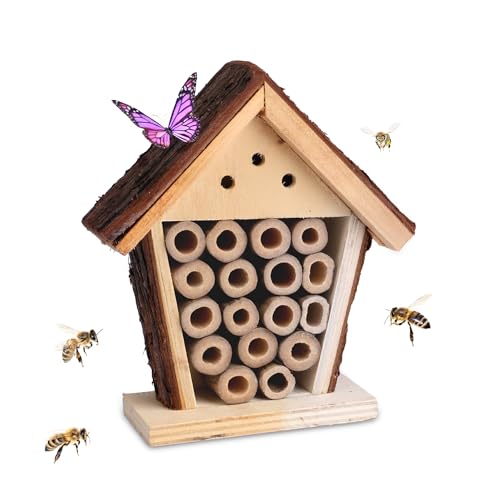 Tool & Tree Insektenhotel aus Holz – Bienenhotel & Wildbienen-Nisthilfe – Wetterfestes Hummelhotel – Unbehandeltes Bienenhaus für Garten & Balkon – Insektenhaus handgemacht in Deutschland von Tool & Tree