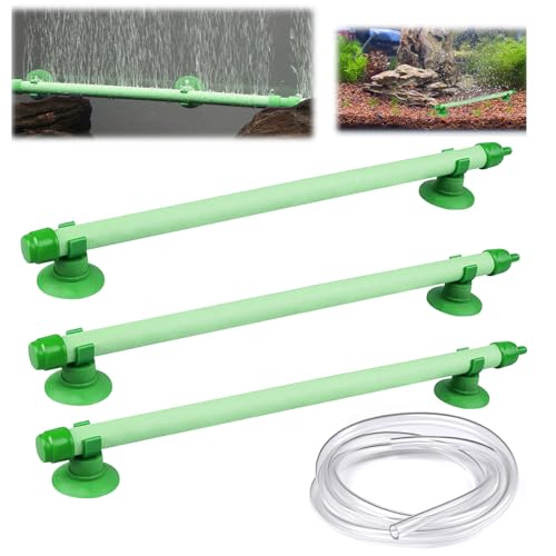 3 Stück Aquarium Luftstein, 18cm Aquarium Sauerstoff Blasenstreifen, Ausströmerstein Aquarium mit 2 m Schlauch, Luftstein Ausströmer Stange, Luftstein Diffusor, Aquarium Sauerstoffstein Felsen von ToolKnight