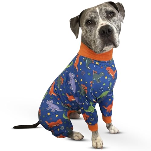 Schlafanzug für große Hunde, Dinosaurier-Design, schmale Passform, leichter Pullover, vollständige Abdeckung, bitte überprüfen Sie die Größentabelle vor der Bestellung. Größe L Schlafanzug für große Hunde, Dinosaurier-Design, schmale Passform, leichter Pullover, vollständige Abdeckung, bitte überprüfen Sie die Größentabelle vor der Bestellung. Größe L von Tooth & Honey