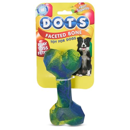 DOTS Ombre Geo Bone - Langlebiges Kauspielzeug für Hunde für aggressive Kauer - Strukturiertes TPR mit Vanilleduft von Tootsie Roll
