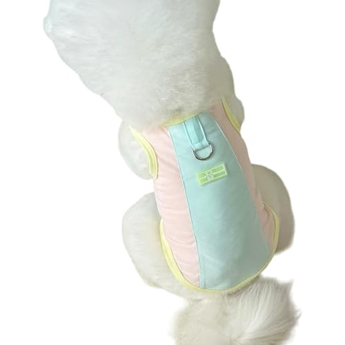 Hundebody aus Eisseide, atmungsaktiv, Sommerweste mit Kontrastkragen, Kleidung für kleine Rassen, weicher Pullover für Hunde von TopHomer