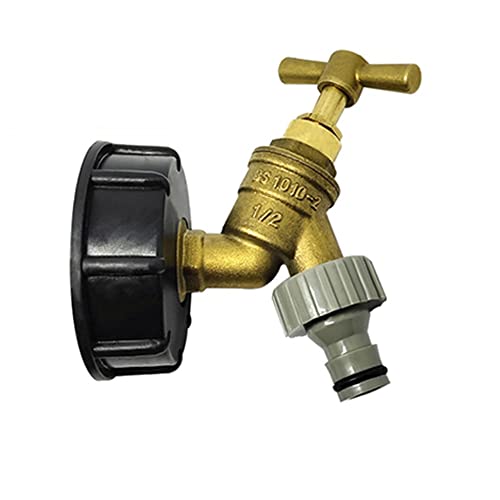 1/2 Zoll IBC Adapter Messing Auslaufhahn Auslaufventil IBC Wassertank Container Zubehör mit 3/4" Schlauchanschlüsse, Ersatzventil für IBC-Regenwassertanks 1/2 Zoll IBC Adapter Messing Auslaufhahn Auslaufventil IBC Wassertank Container Zubehör mit 3/4" Schlauchanschlüsse, Ersatzventil für IBC-Regenwassertanks von TopHomer