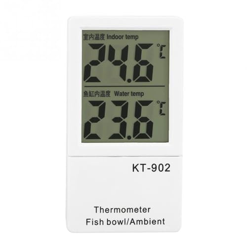TopHomer 2-in-1-Digital-Thermometer für den Innenbereich, Aquarium-Thermometer mit LCD-Display, Temperaturüberwachungsanzeige, geeignet für den Einsatz in Aquarien von TopHomer