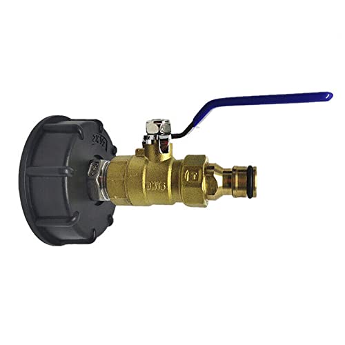 TopHomer 3/4 Zoll IBC Adapter Messing Auslaufventil Auslaufhahn Wassertank Container Zubehör mit Schlauchanschlüsse, Ersatzventil für IBC-Regenwassertanks - B TopHomer 3/4 Zoll IBC Adapter Messing Auslaufventil Auslaufhahn Wassertank Container Zubehör mit Schlauchanschlüsse, Ersatzventil für IBC-Regenwassertanks - B von TopHomer