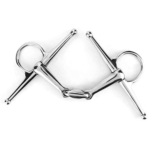 TopHomer Full Cheek Stainless Steel Horse Trense Bit Ring Three section Full Cheek Trense Horse Riding Rotary Directional Aid Roller Ring (127 mm) von TopHomer