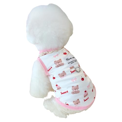 TopHomer Hundebekleidung – leichtes Hunde-T-Shirt für Frühling/Sommer & elastischer Hundepullover mit Kragen aus Spitze – kleine Größe für Tanz und Outdoor von TopHomer
