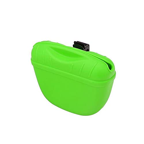 TopHomer Leckerli-Tasche aus Silikon, für Hundetraining, tragbare Hundeleckerli-Tasche mit Magnetverschluss und Taillenclip für den Außenbereich, 1 Stück, Grün von TopHomer