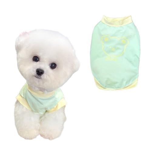 TopHomer Sommer-T-Shirt für Hunde und Katzen, atmungsaktive Kleidung mit Bärendruck, elastischer Stoff, für kleine und mittelgroße Welpen und Katzen, Grün, XL TopHomer Sommer-T-Shirt für Hunde und Katzen, atmungsaktive Kleidung mit Bärendruck, elastischer Stoff, für kleine und mittelgroße Welpen und Katzen, Grün, XL von TopHomer