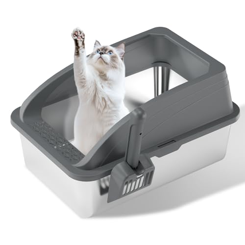 Extra große Katzentoilette für große Katze, dunkelgrau SL08-1 von TopOpen