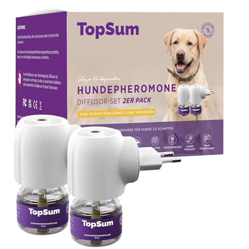 TopSum Pheromon-Diffusor für Hunde: Starterset zur Unterstützung des Wohlbefindens & ausgeglichenen Verhaltens, 2er-Pack (Purple) TopSum Pheromon-Diffusor für Hunde: Starterset zur Unterstützung des Wohlbefindens & ausgeglichenen Verhaltens, 2er-Pack (Purple) von TopSum