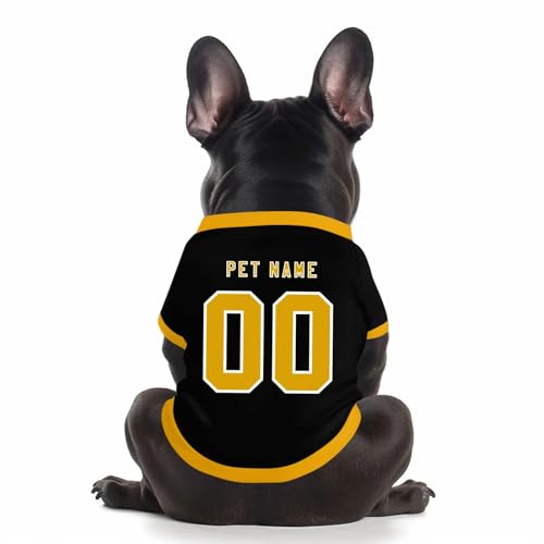 Benutzerdefinierte Hund Soccer Shirt Personalisierte Druck Name Nummer Logo T-Shirts Atmungsaktiv Haustier Weste Kleidung Security Schweißhemd Shirts für Haustiere Hunde Katzen,Black Benutzerdefinierte Hund Soccer Shirt Personalisierte Druck Name Nummer Logo T-Shirts Atmungsaktiv Haustier Weste Kleidung Security Schweißhemd Shirts für Haustiere Hunde Katzen,Black von Topassion
