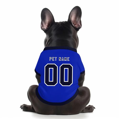 Benutzerdefinierte Hund Soccer Shirt Personalisierte Druck Name Nummer Logo T-Shirts Atmungsaktiv Haustier Weste Kleidung Security Schweißhemd Shirts für Haustiere Hunde Katzen,Blue Benutzerdefinierte Hund Soccer Shirt Personalisierte Druck Name Nummer Logo T-Shirts Atmungsaktiv Haustier Weste Kleidung Security Schweißhemd Shirts für Haustiere Hunde Katzen,Blue von Topassion