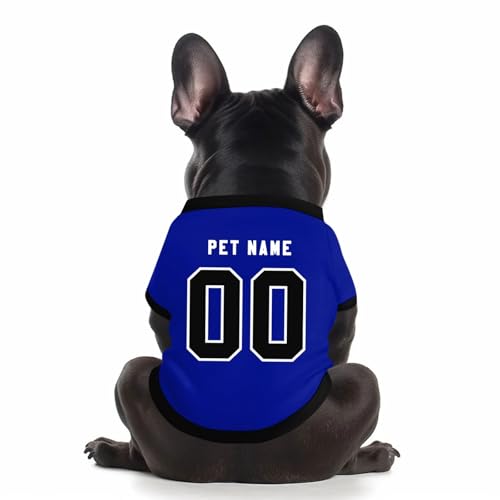 Benutzerdefinierte Hund Soccer Shirt Personalisierte Druck Name Nummer Logo T-Shirts Atmungsaktiv Haustier Weste Kleidung Security Schweißhemd Shirts für Haustiere Hunde Katzen,Blue Benutzerdefinierte Hund Soccer Shirt Personalisierte Druck Name Nummer Logo T-Shirts Atmungsaktiv Haustier Weste Kleidung Security Schweißhemd Shirts für Haustiere Hunde Katzen,Blue von Topassion