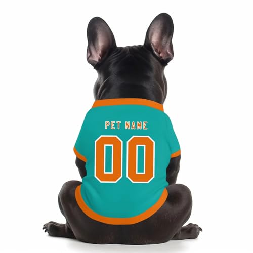 Benutzerdefinierte Hund Soccer Shirt Personalisierte Druck Name Nummer Logo T-Shirts Atmungsaktiv Haustier Weste Kleidung Security Schweißhemd Shirts für Haustiere Hunde Katzen,Cyan Benutzerdefinierte Hund Soccer Shirt Personalisierte Druck Name Nummer Logo T-Shirts Atmungsaktiv Haustier Weste Kleidung Security Schweißhemd Shirts für Haustiere Hunde Katzen,Cyan von Topassion