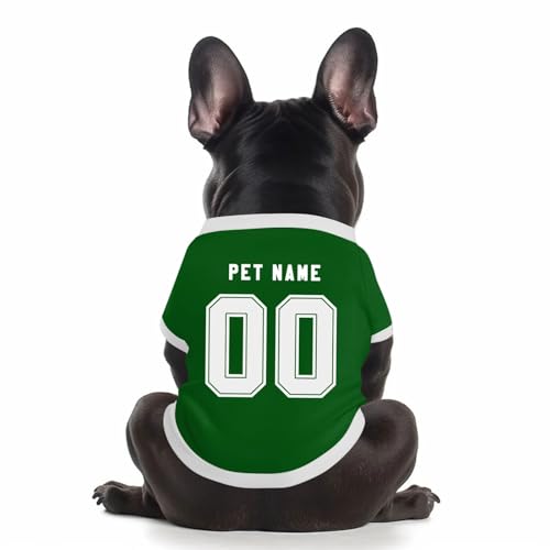Benutzerdefinierte Hund Soccer Shirt Personalisierte Druck Name Nummer Logo T-Shirts Atmungsaktiv Haustier Weste Kleidung Security Schweißhemd Shirts für Haustiere Hunde Katzen,Dark Green Benutzerdefinierte Hund Soccer Shirt Personalisierte Druck Name Nummer Logo T-Shirts Atmungsaktiv Haustier Weste Kleidung Security Schweißhemd Shirts für Haustiere Hunde Katzen,Dark Green von Topassion