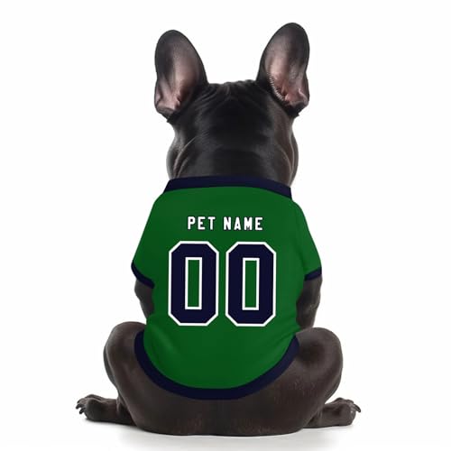 Benutzerdefinierte Hund Soccer Shirt Personalisierte Druck Name Nummer Logo T-Shirts Atmungsaktiv Haustier Weste Kleidung Security Schweißhemd Shirts für Haustiere Hunde Katzen,Dark Green Benutzerdefinierte Hund Soccer Shirt Personalisierte Druck Name Nummer Logo T-Shirts Atmungsaktiv Haustier Weste Kleidung Security Schweißhemd Shirts für Haustiere Hunde Katzen,Dark Green von Topassion