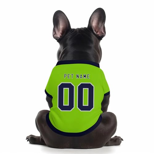 Benutzerdefinierte Hund Soccer Shirt Personalisierte Druck Name Nummer Logo T-Shirts Atmungsaktiv Haustier Weste Kleidung Security Schweißhemd Shirts für Haustiere Hunde Katzen,Green Benutzerdefinierte Hund Soccer Shirt Personalisierte Druck Name Nummer Logo T-Shirts Atmungsaktiv Haustier Weste Kleidung Security Schweißhemd Shirts für Haustiere Hunde Katzen,Green von Topassion
