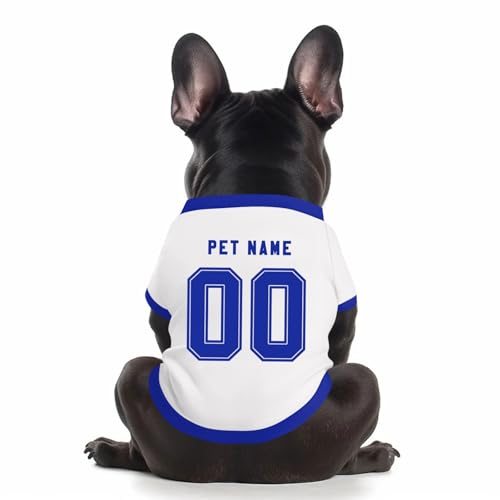 Benutzerdefinierte Hund Soccer Shirt Personalisierte Druck Name Nummer Logo T-Shirts Atmungsaktiv Haustier Weste Kleidung Security Schweißhemd Shirts für Haustiere Hunde Katzen,Light Blue Benutzerdefinierte Hund Soccer Shirt Personalisierte Druck Name Nummer Logo T-Shirts Atmungsaktiv Haustier Weste Kleidung Security Schweißhemd Shirts für Haustiere Hunde Katzen,Light Blue von Topassion